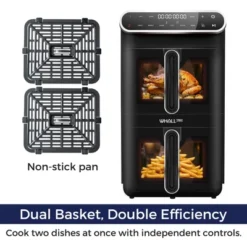 WHALL® 11L Dual Basket Air Fryer – Independent Cook, Visible Windows, One-Touch Smart Control -Target KitchenAid GUEST 16546424 2ec3 4f67 94bb b08903ade472