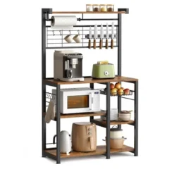 VASAGLE Bakers Rack With Magnetic Knife Holder, Paper Holder, Wire Basket, 8 Hooks, Organizers And Storage, Baker's Rack With Wire Basket -Target KitchenAid GUEST 16b25ad8 7d52 49f1 84ad 1afc435eb196