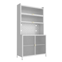 GlasFlength Kitchen Storage Farmhouse Kitchen Pantry Cabinet Freestanding Cupboard Accent Storage Cabinet For Kitchen, White, 31.5"*16.53"*73" -Target KitchenAid GUEST 16c2de30 c951 4976 b123 650142b2844b