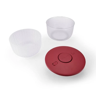 KitchenAid Salad Spinner: Large 7.43 Qt Red Plastic Lettuce Spinner, Hand Wash, 2-Piece Set 3 KitchenAid Salad Spinner: Large 7.43 Qt Red Plastic Lettuce Spinner, Hand Wash, 2-Piece Set