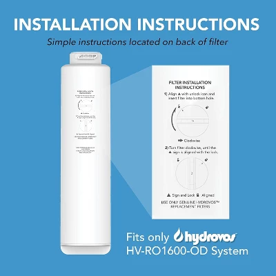 Hydrovos Replacement Cartridge #2 Fits Only HV-RO1600-OD Tankless Reverse Osmosis System, 2 Years Filter Life 5 Hydrovos Replacement Cartridge #2 Fits Only HV-RO1600-OD Tankless Reverse Osmosis System, 2 Years Filter Life - Image 3