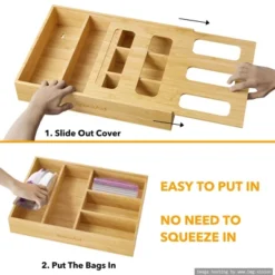 Bag Storage Organizer,Compatible With Gallon, Quart, Sandwich And Snack Variety Size Bag For Kitchen Drawer (1 Box 5 Slots) -Target KitchenAid GUEST 17288832 d91e 4961 8977 916c15bb6e7f