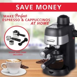 Brentwood GA-134BK 4-Cup Stainless Steel Espresso And Cappuccino Maker Machine In Black -Target KitchenAid GUEST 172af39e a1a3 4cc8 8c91 c8f1df7ec018