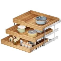 LOVMOR 3 Tier Pull Out Cabinet Organizer, Heavy-Duty Pull Out Drawer, Slide Out Wood Shelf For Cabinets -Target KitchenAid GUEST 172cff26 f58e 4821 a773 c8b21f644411