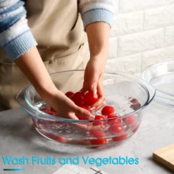 Itopfox Round Glass Casserole Dish With Lid, 4QT Large Microwave Safe Bowl For Cooking, Baking, And Serving, Dishwasher Safe -Target KitchenAid GUEST 17577829 f6e5 4d98 a53e fc3aac9eab38