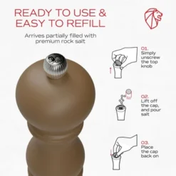 Peugeot Paris U'Select 7-inch Salt Mill - Manual Rock Salt Mill With Adjustable Precision Grinding, Stainless Steel & Beechwood - (Mocha) -Target KitchenAid GUEST 1846f3c0 454b 430b abf7 43f34cf7a2c3