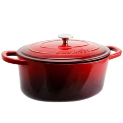 Crock-Pot Crock Pot Artisan 7 Quart Oval Enameled Cast Iron Dutch Oven In Scarlet Red -Target KitchenAid GUEST 18b69553 2402 4afc 9544 023b1ba38fb2