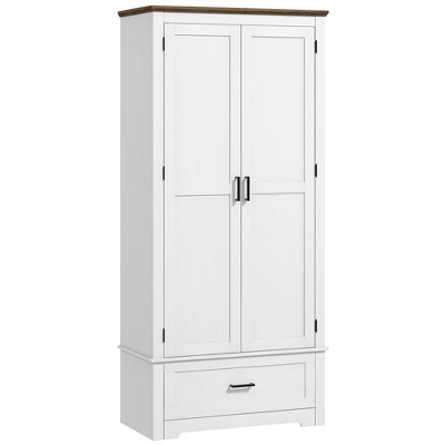 Yukimo 69" Kitchen Pantry Cabinet, White, With 2 Doors, Drawer & Adjustable Shelves, Freestanding Storage Solution For Dining Room 13 Yukimo 69" Kitchen Pantry Cabinet, White, With 2 Doors, Drawer & Adjustable Shelves, Freestanding Storage Solution For Dining Room - Image 11