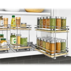 Lynk Professional Slide Out Vertical 6.25" Double Metal/Wood Spice Rack Silver: Kitchen & Pantry Organizer, Pull Out Storage 9 Lynk Professional Slide Out Vertical 6.25" Double Metal/Wood Spice Rack Silver: Kitchen & Pantry Organizer, Pull Out Storage -Target KitchenAid GUEST 18eaaea4 75c0 428d 9988 e6956eaa23b6