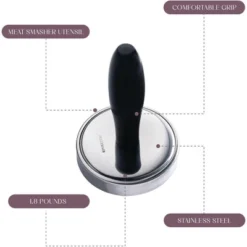Bellemain Meat Pounder & Tenderizer – Stainless Steel Mallet W/Easy-Grip For Cooking -Target KitchenAid GUEST 1a2f4dcc f1db 4b27 a468 4643f3c233a0