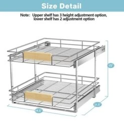 LOVMOR 2 Tier Pull Out Cabinet Organizer 19½" W X 21½" D, Slide Out Drawers With Wooden Handle, Sliding Shelves Organization -Target KitchenAid GUEST 1aa4d0e2 7f2a 4210 a417 9b79ad165ed3