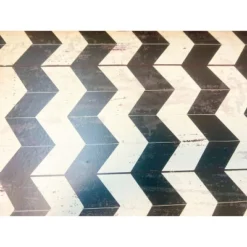 Essential Decor & Beyond Decorative Rectangular Metal Tray With Handle: Black And White Chevron Pattern - 3PC -Target KitchenAid GUEST 1aade680 f825 44f8 818c 73aeef984b61