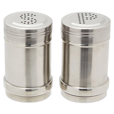 Juvale 2 Ounce Stainless Steel Metal Salt And Pepper Shakers For Kitchen Counter, Dinner Table, Condiments, Perforated "S" And "P" Caps, 3.5 In 6 Juvale 2 Ounce Stainless Steel Metal Salt And Pepper Shakers For Kitchen Counter, Dinner Table, Condiments, Perforated "S" And "P" Caps, 3.5 In - Image 4