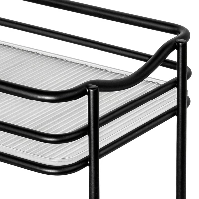 Lynk Professional Pull Out Sliding 2-Tier Spice Rack Cabinet Organizer Black: Powder-Coated Steel, Ball Bearing Glides 5 Lynk Professional Pull Out Sliding 2-Tier Spice Rack Cabinet Organizer Black: Powder-Coated Steel, Ball Bearing Glides - Image 3