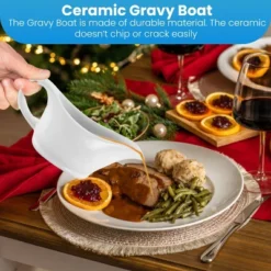 KOVOT White Elegant 12oz Ceramic Gravy Boat And Saucer Plate Set - Perfect For Gravies, Sauces, And Dressings - Microwave And Dishwasher Safe 10 KOVOT White Elegant 12oz Ceramic Gravy Boat And Saucer Plate Set - Perfect For Gravies, Sauces, And Dressings - Microwave And Dishwasher Safe -Target KitchenAid GUEST 1b9336de 8634 4d9a bf40 f79150a1c6b1