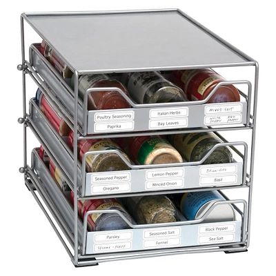 3-Tier Tilt Down Spice Drawer - Lipper International 3 3-Tier Tilt Down Spice Drawer - Lipper International