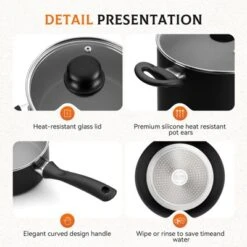 SKONYON 16Pcs Nonstick Pots And Pans Set Hard-Anodized Cookware Set With Lid And Cooking Utensils 19 SKONYON 16Pcs Nonstick Pots And Pans Set Hard-Anodized Cookware Set With Lid And Cooking Utensils -Target KitchenAid GUEST 1c17a3fa 17c9 49e2 94c2 0ab8b7cb301f