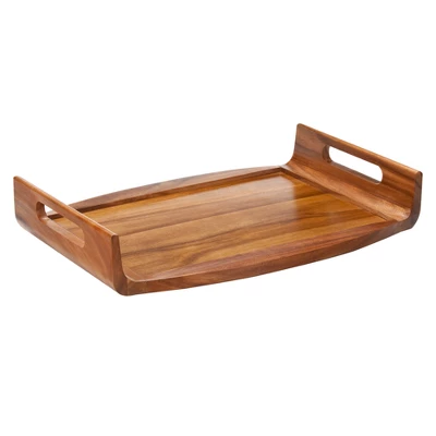 Lipper International Reversible Acacia Serving/Bed Tray 3 Lipper International Reversible Acacia Serving/Bed Tray