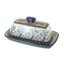Blue Rose Polish Pottery M074 Manufaktura Butter DIsh -Target KitchenAid GUEST 1c5ed371 7d4b 4d0f a21f 85d8568e82b8