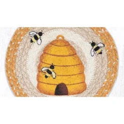 Earth Rugs Beehive Round Trivet – 10"x10" Braided Natural Fiber Hot Pad With Honeybee And Hive Print For Farmhouse Kitchens 6 Earth Rugs Beehive Round Trivet – 10"x10" Braided Natural Fiber Hot Pad With Honeybee And Hive Print For Farmhouse Kitchens -Target KitchenAid GUEST 1d8b5b0a 0313 40da 829a 4f95f237a706