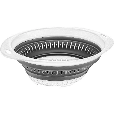 Collapsible Colanders (Strainers) For Fruit Vegetable Food Sizes 8" - 2 Quart (grey) 4 Collapsible Colanders (Strainers) For Fruit Vegetable Food Sizes 8" - 2 Quart (grey) - Image 2