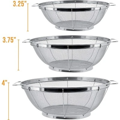 Stainless Steel Sieve, Strainers And Colanders For Kitchen 4 Stainless Steel Sieve, Strainers And Colanders For Kitchen - Image 2
