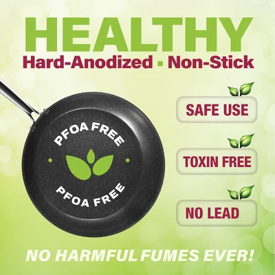 Granitestone Pro Hard Anodized 5 Piece Nonstick Cookware Set 5 Granitestone Pro Hard Anodized 5 Piece Nonstick Cookware Set - Image 3