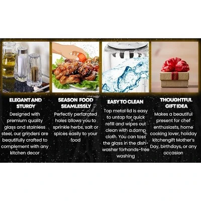 YBM Home 1.5 Ounce Salt And Pepper Shakers With Stainless Steel Lid,2-Pack 10 YBM Home 1.5 Ounce Salt And Pepper Shakers With Stainless Steel Lid,2-Pack - Image 8