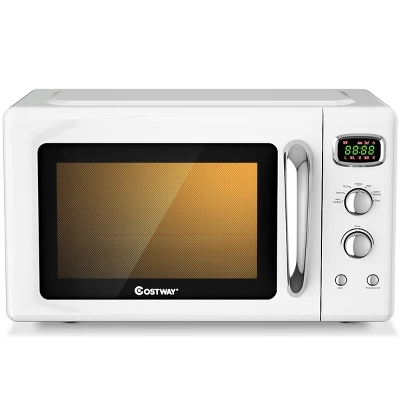 Costway 0.9Cu.ft. Retro Countertop Compact Microwave Oven 900W 8 Cooking Settings BlackGreenWhite 13 Costway 0.9Cu.ft. Retro Countertop Compact Microwave Oven 900W 8 Cooking Settings BlackGreenWhite - Image 11