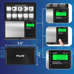 American Weigh Scales Portable Pocket Weight Scale Stainless Steel Special Edition Carbonfiber Digital Large LCD Display 150g X 0.01g -Target KitchenAid GUEST 1f324232 f117 4016 8a89 ad2b60f3749c