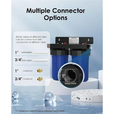 Waterdrop Whole House Water Filter System, Reduce Iron & Manganese, With Carbon And Sediment Filters, 5-Stage Filtration, 1" Inlet/Outlet 10 Waterdrop Whole House Water Filter System, Reduce Iron & Manganese, With Carbon And Sediment Filters, 5-Stage Filtration, 1" Inlet/Outlet - Image 8
