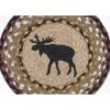 Earth Rugs Black Moose Round Braided Jute Trivet – Hand-Stenciled 10"x10" Rustic Hot Pad -Target KitchenAid GUEST 20519c88 e352 46e4 a791 88aea8ea9689