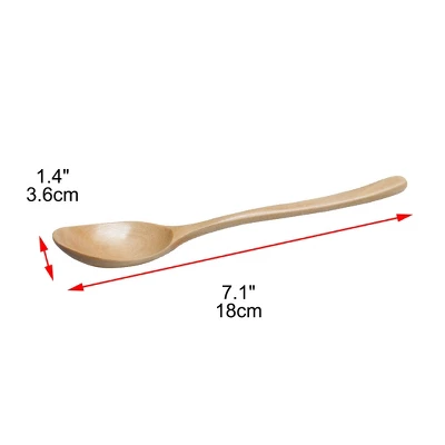 Unique Bargains Kitchen Wooden Soup Spoons For Eating Mixing Stirring Cooking 7.1" Long 1 Pc 3 Unique Bargains Kitchen Wooden Soup Spoons For Eating Mixing Stirring Cooking 7.1" Long 1 Pc