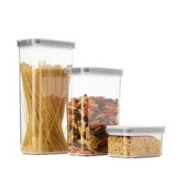 3-Piece Dry Food Storage Container Set 7, 2, 3 Qt – With Airtight Locking Lids, Clear Stackable Pantry Organizer -Target KitchenAid GUEST 20df1e00 3f11 443f b332 c30ec48ce0dc