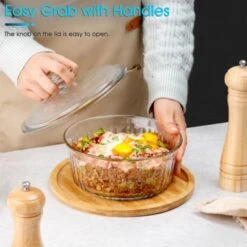 Itopfox Round Glass Casserole Dish With Lid, Borosilicate Oven Safe Bakeware For Cooking, Baking & Serving -Target KitchenAid GUEST 20ed31cb 4da4 4a5e 8370 ebf0c7a9568c