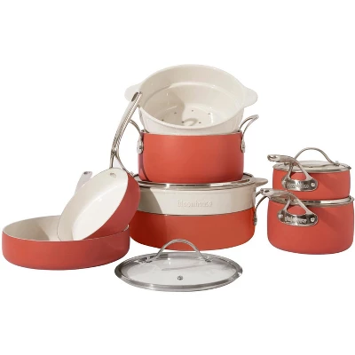 Bloomhouse 12 Piece Aluminum Enamel Cookware Set W/ Non-stick Non-toxic Ceramic Interior And Ceramic Steamer Insert 9 Bloomhouse 12 Piece Aluminum Enamel Cookware Set W/ Non-stick Non-toxic Ceramic Interior And Ceramic Steamer Insert - Image 7