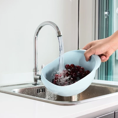 Unique Bargains Home Kitchen Rice Washing Filter Strainer Basket Colander 2 Pcs 4 Unique Bargains Home Kitchen Rice Washing Filter Strainer Basket Colander 2 Pcs - Image 2