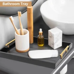 Attop Coffee Table Tray Set - Large Ottoman Tray With Handles Wood Serving Tray (2 Sets) With 4 Round Coasters Black 10 Attop Coffee Table Tray Set - Large Ottoman Tray With Handles Wood Serving Tray (2 Sets) With 4 Round Coasters Black -Target KitchenAid GUEST 214a0f9b 0802 44e6 beb0 1a7a19da54b4