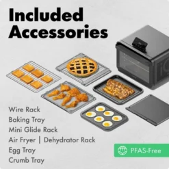 CHEF IQ MiniOven 25-Quart Smart Toaster Oven Air Fryer With Touchscreen Controls - Black -Target KitchenAid GUEST 21b5ad09 03ae 4e4b bf52 f336be6ce339