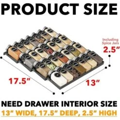 Spice Drawer Organizer With 28 Glass Spice Jars, 386 Labels, For Kitchen Drawers,Black -Target KitchenAid GUEST 21bb360d 71ac 4061 9b50 b58b7afac459