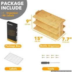 Bamboo Water Bottle Organizer With Labels For Kitchen And Pantry,(3-Tier, Hold 12 Bottles) 11 Bamboo Water Bottle Organizer With Labels For Kitchen And Pantry,(3-Tier, Hold 12 Bottles) -Target KitchenAid GUEST 21ca4e70 61fa 40ed b5a9 225da998874b