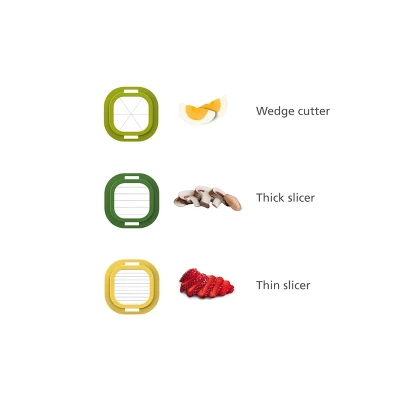 Joseph Joseph Prep Mini 3-in-1 Food Slicing Prep Tool: Stainless Steel Manual Chopper, 3 Blades, Hand Wash, Green 9 Joseph Joseph Prep Mini 3-in-1 Food Slicing Prep Tool: Stainless Steel Manual Chopper, 3 Blades, Hand Wash, Green - Image 7