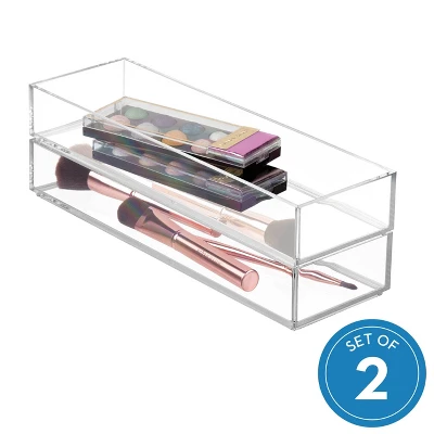 IDESIGN Clarity Drawer Organizer Kitchen Organization Silverware Spatula Gadget Clear: Plastic Utensil Storage, 12"x4"x2" 3 IDESIGN Clarity Drawer Organizer Kitchen Organization Silverware Spatula Gadget Clear: Plastic Utensil Storage, 12"x4"x2"