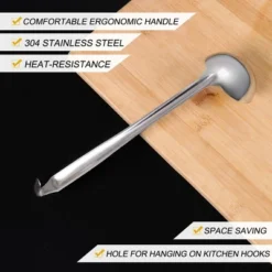 Unique Bargains Stainless Steel Ergonomic Handle Heat Resistance Non-Stick Soup Ladle 12'' X 2.8'' Silver Tone 1 Pc 12 Unique Bargains Stainless Steel Ergonomic Handle Heat Resistance Non-Stick Soup Ladle 12'' X 2.8'' Silver Tone 1 Pc -Target KitchenAid GUEST 22563927 52fa 414a a450 9cad31055e68
