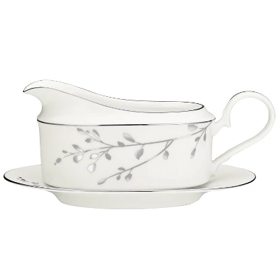 Noritake Birchwood Gravy Boat With Tray 4 Noritake Birchwood Gravy Boat With Tray - Image 2