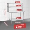Stainless Steel Table With Overshelves, 48" X 24" Commercial Work Table With Shelf, Metal Kitchen Prep Table & Shelving Combo -Target KitchenAid GUEST 23181c81 265e 47cc a434 a226846c13b0