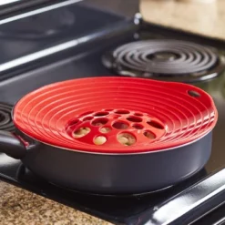 The Lakeside Collection Silicone Boil Over Spill Stopper & Splatter Screen – For 6”-10” Pots