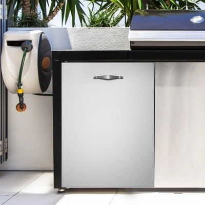 VEVOR Pull Out Trash Drawer 17.7x22.8 Inch Raised Style Trash Bin With Pull-Out Tray Stainless Steel Trash Drawer With Handle, Silver 3 VEVOR Pull Out Trash Drawer 17.7x22.8 Inch Raised Style Trash Bin With Pull-Out Tray Stainless Steel Trash Drawer With Handle, Silver