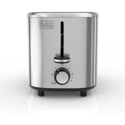 Black & Decker BLACK+DECKER 2-Slice Toaster With 7 Toast Shade Settings, Extra-Wide Slots For Bagels, Stainless Steel Exterior Finish