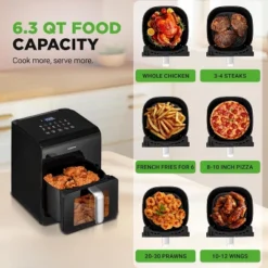 NutriChef NCAF60T01.5 6L Digital Air Fryer With Silver Handle -Target KitchenAid GUEST 2379c3e3 5157 4368 a5ca ef7a08d1f79e